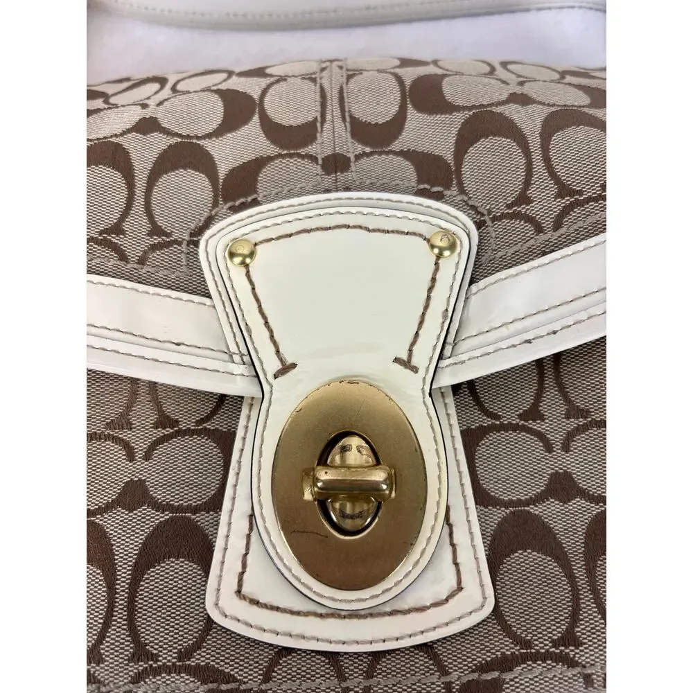 Coach Vintage Y2K Legacy Signature Slim Flap Shoulder Bag with Scarf - Picture 16 of 16